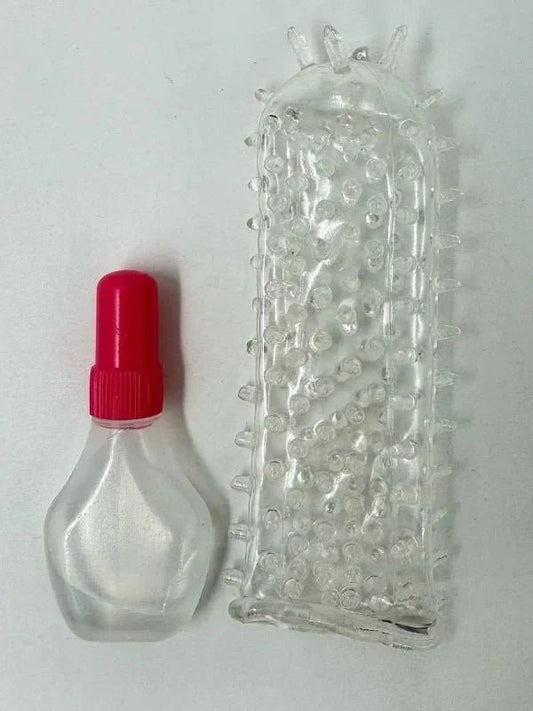 Crystal Silicone Condom with Lubricant - Spike Reusable Condoms - Washable Condoms - Herbalvila