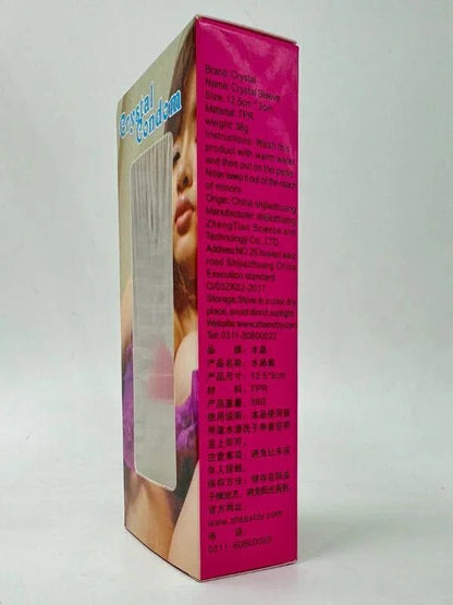 Crystal Silicone Condom with Lubricant - Spike Reusable Condoms - Washable Condoms - Herbalvila